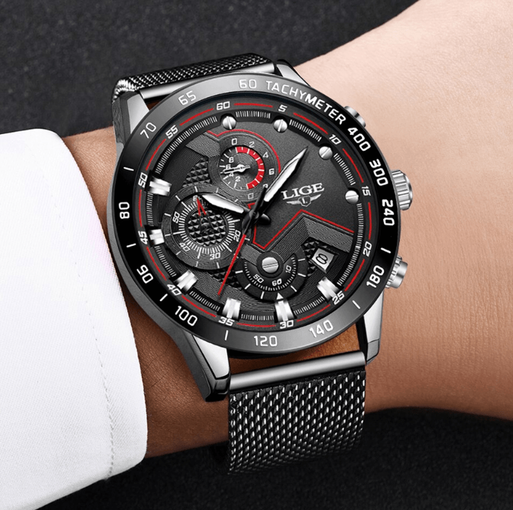 Montre Sport Étanche Homme Avec Bracelet En Acier Inoxydable Design Unique Cadeau Idéal Pour Votre Homme