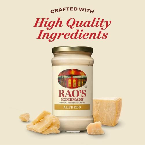 Raos Homemade Alfredo Sauce 15 Oz, Creamy Pasta Sauce, Premium Quality Blend Of Parmesan & Romano Cheese, Cream And Butter