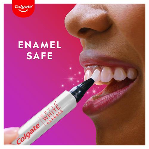 Colgate Optic White Express Stylo Blanchissant Dents 35 Traitements, Sans Danger Pour L'émail, Conçu Pour Ne Pas Provoquer de Sensibilité Dentaire, 2,3 g