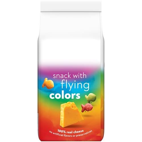 Goldfish Colors Biscuits au fromage cheddar, Biscuits apéritifs cuits au four, Sac de 187 g