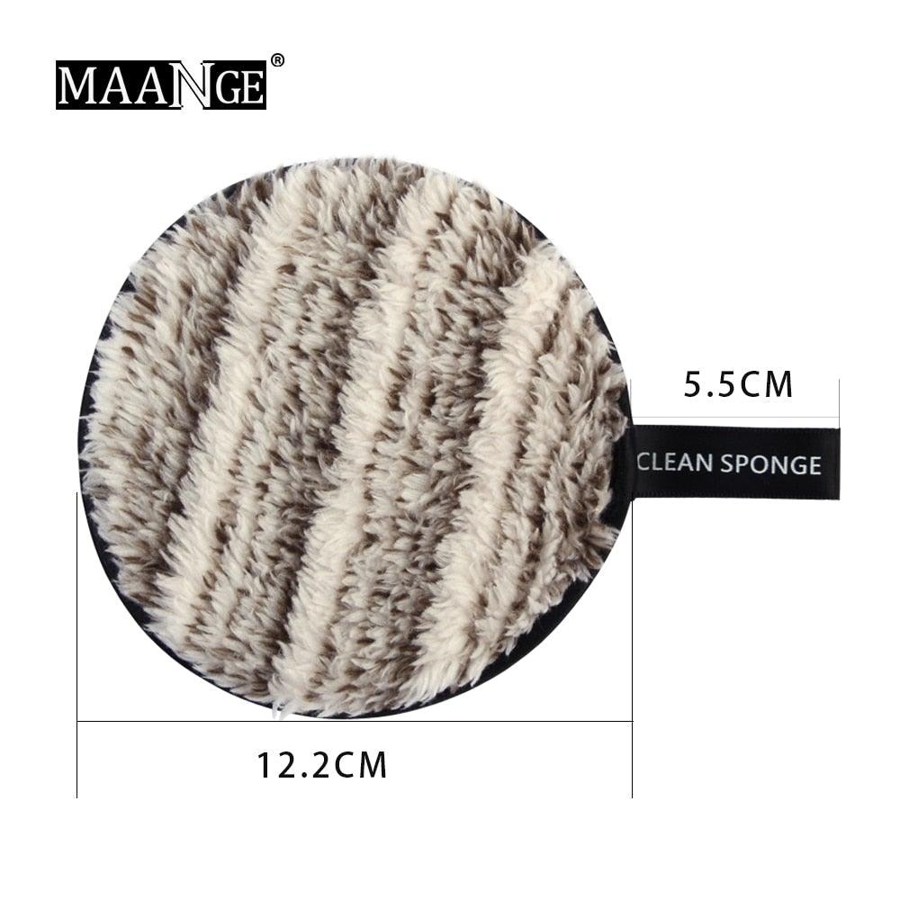 1/3 Éponge démaquillante Neuve Flapping Wash Cotton Réutilisable Éponge Humide Houppette Visage Nettoyant Doux Naturel Lingette en Microfibre Premium