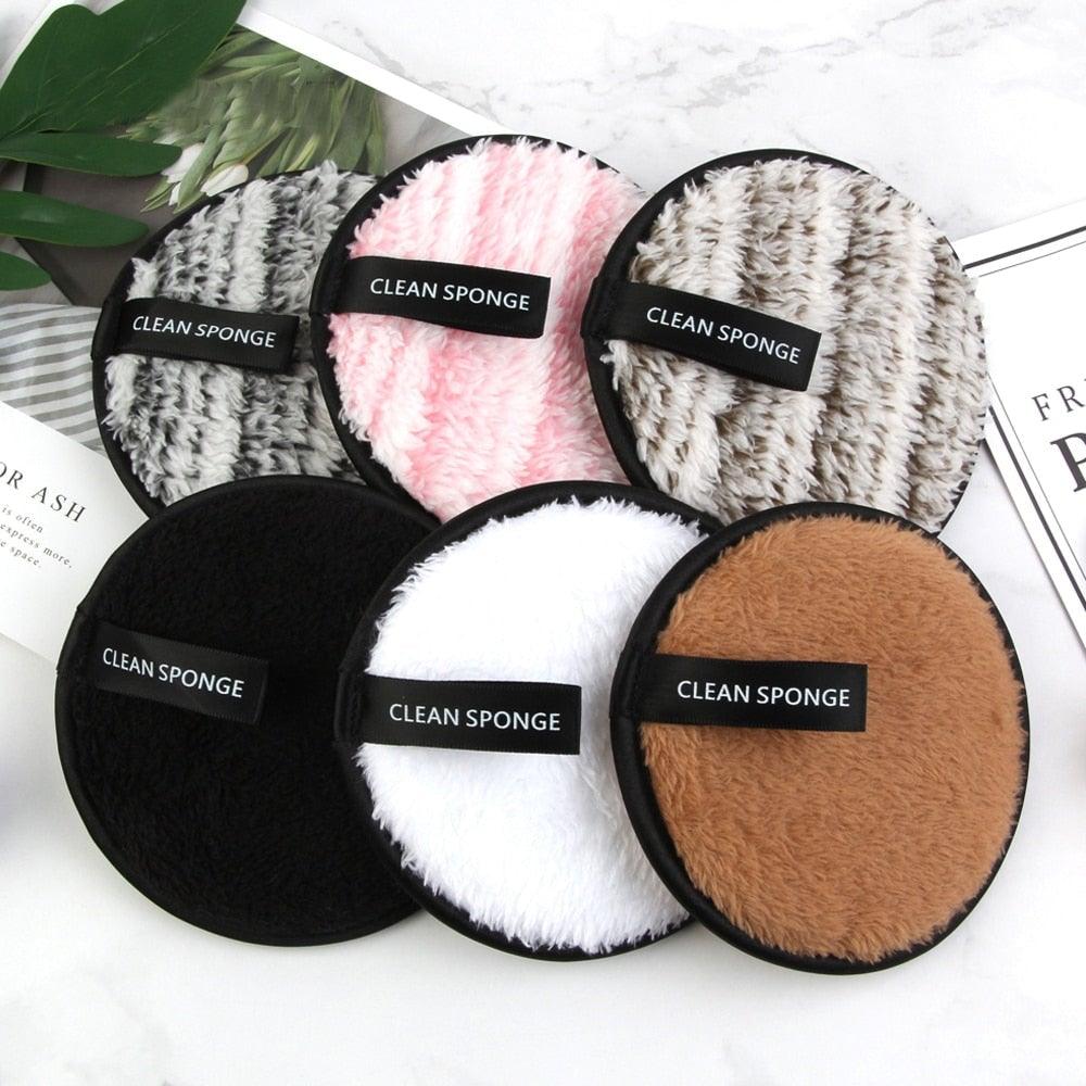 1/3 Éponge démaquillante Neuve Flapping Wash Cotton Réutilisable Éponge Humide Houppette Visage Nettoyant Doux Naturel Lingette en Microfibre Premium