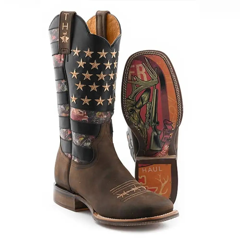 Tin Haul Open Season/Deer Hunter - Bottes de cowboy en cuir pour homme