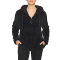 Pull-over à capuche zippé 1/4 Sherpa doublé avec 2 poches