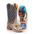 Tin Haul Not Boaring - Bottes de cowboy en cuir pour homme
