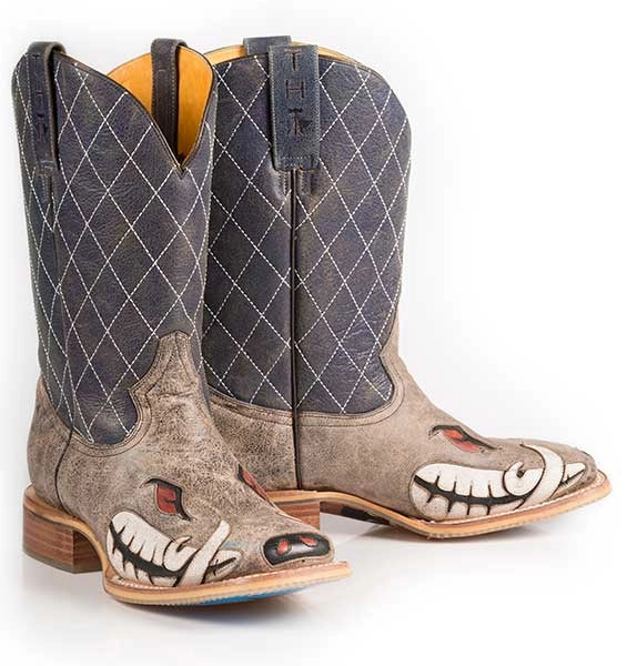 Tin Haul Not Boaring - Bottes de cowboy en cuir pour homme