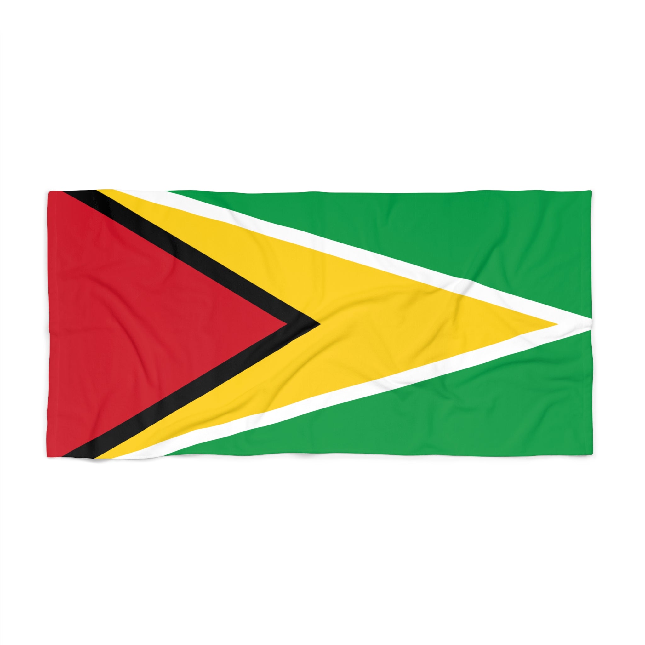 Serviette de Plage Drapeau du Guyana | Qualité & Durable - 2 Tailles | Fierté Guyanaise | Cadeau pour les Guyanais