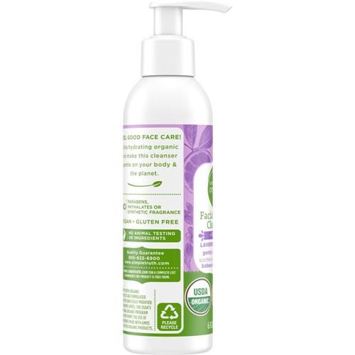 Nettoyant visage crème bio Simple Truth + parfum lavande orange 177 ml