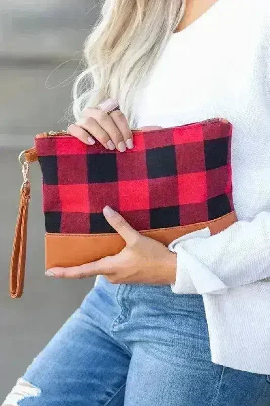 Pochette à carreaux de buffle