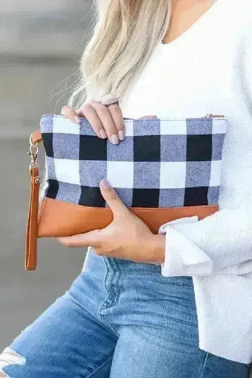 Pochette à carreaux de buffle