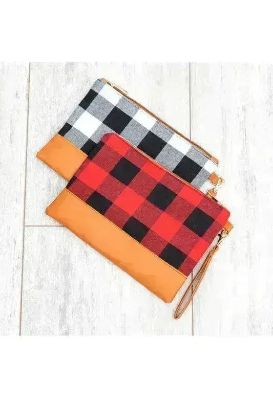 Pochette à carreaux de buffle