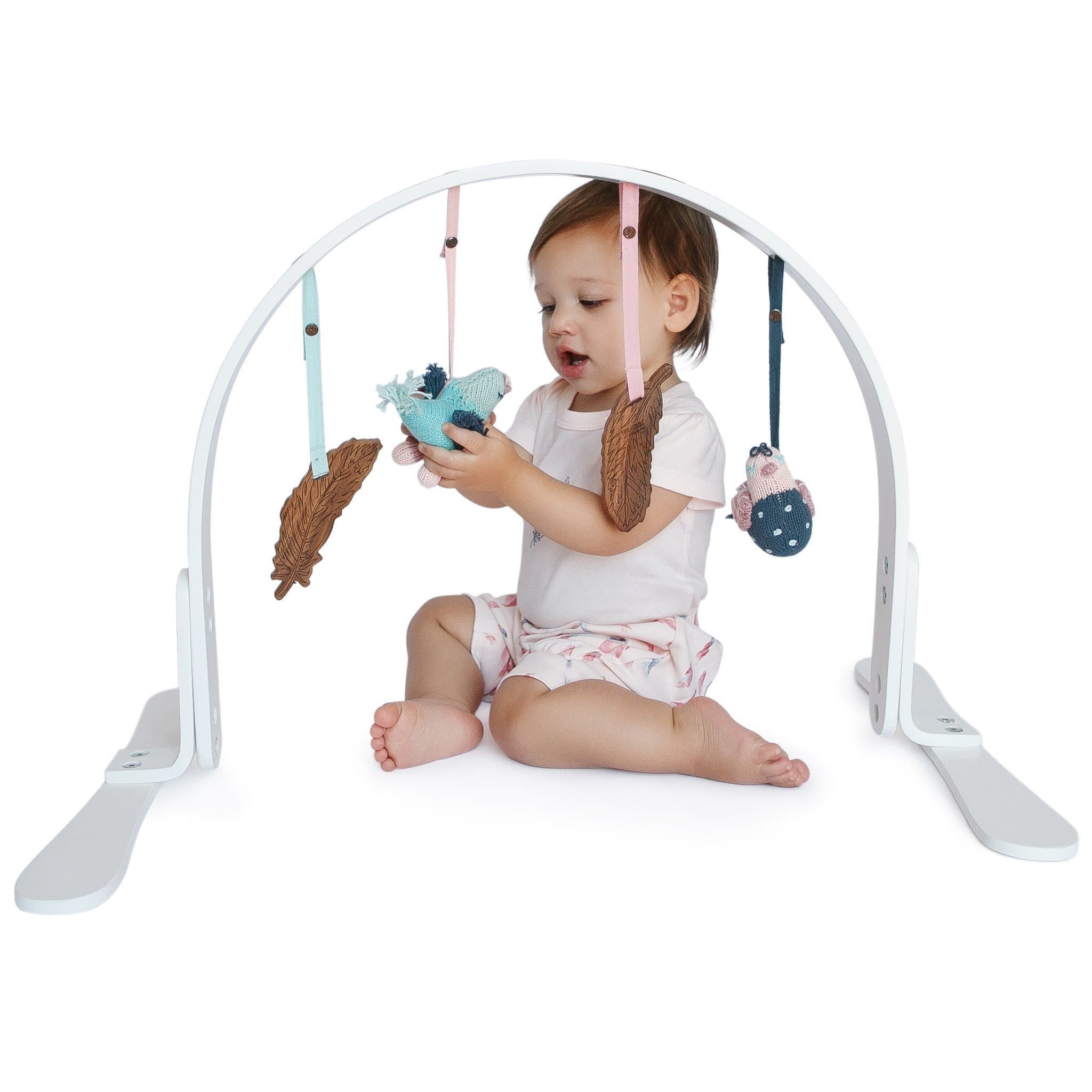 play gym | feather - white