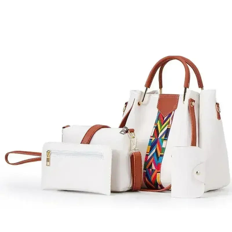 Sac à main quatre pièces en PU tendance pour femmes