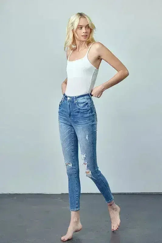 JEAN SKINNY CHEVILLE TAILLE HAUTE