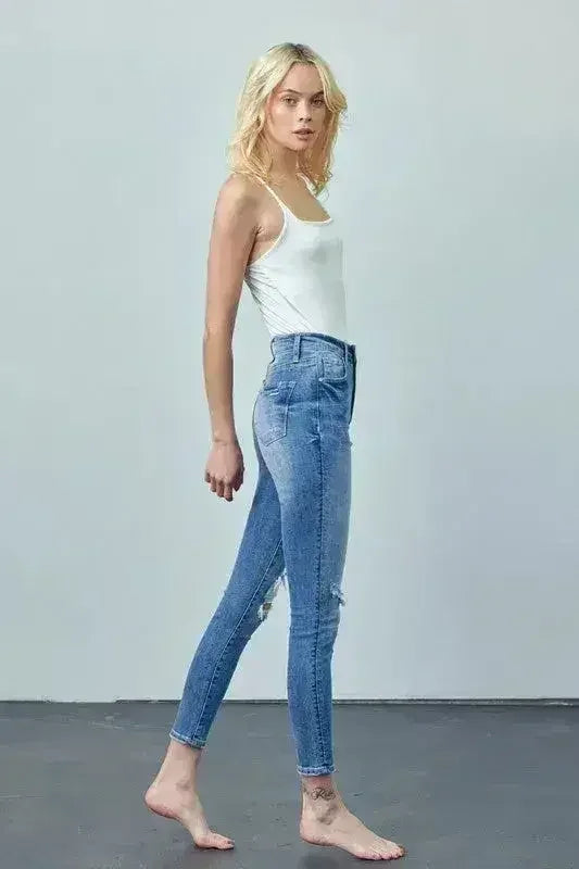 JEAN SKINNY CHEVILLE TAILLE HAUTE