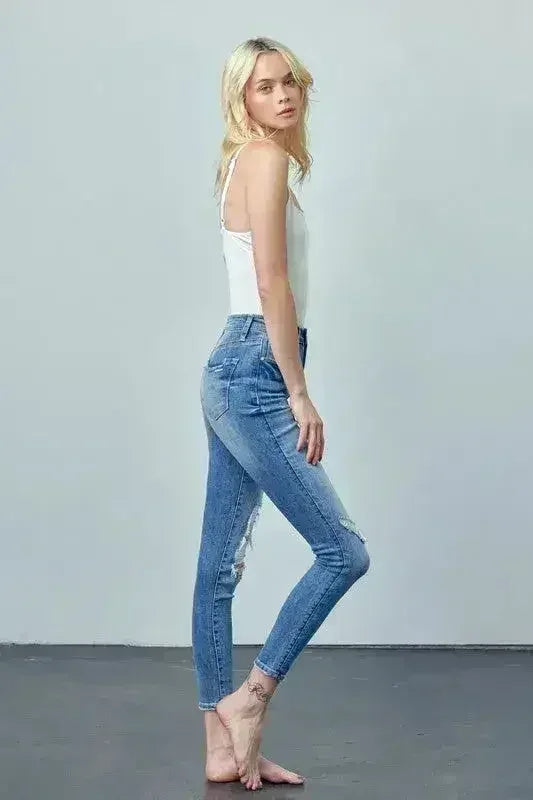 JEAN SKINNY CHEVILLE TAILLE HAUTE