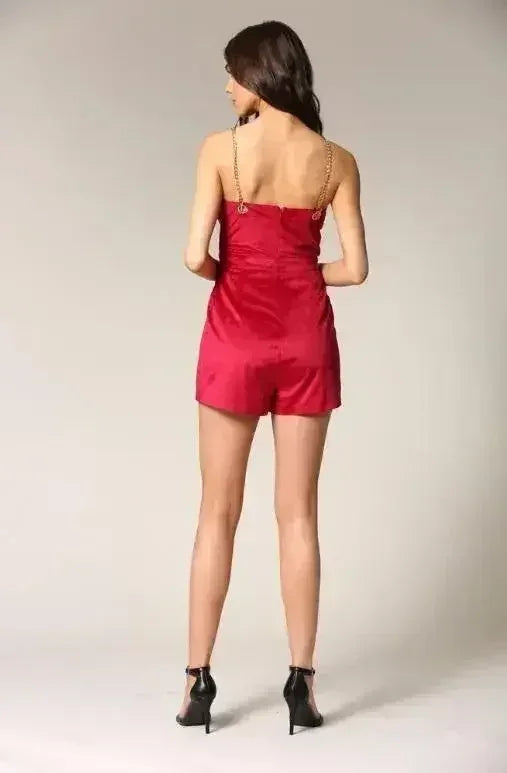 Alexa- Combinaison courte en velours
