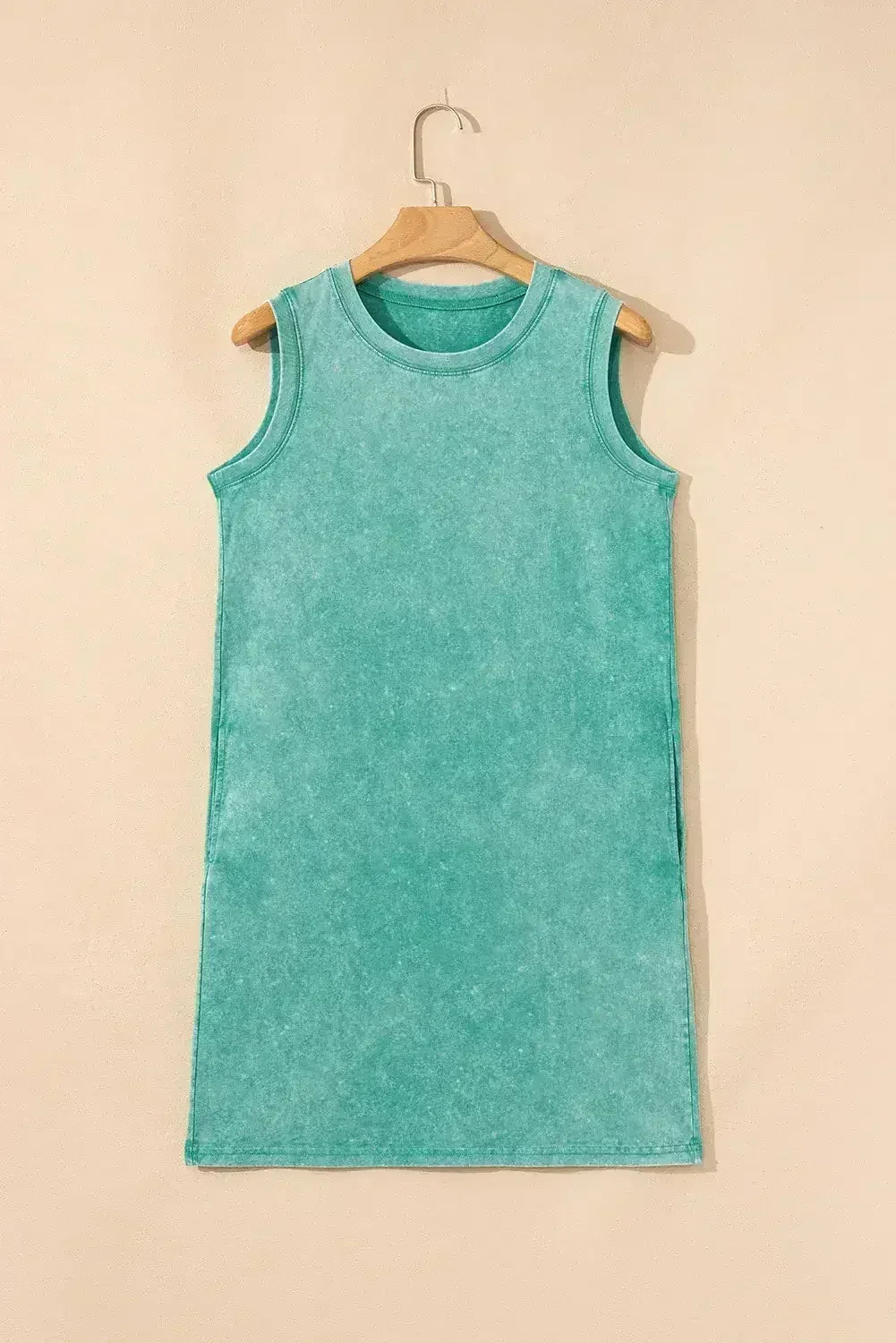 Mini-robe débardeur Beau Blue Mineral Wash à poches