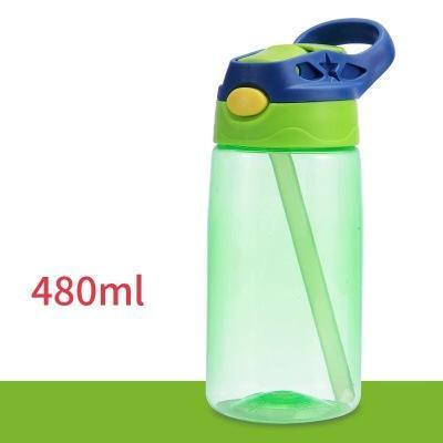 Gourde pour enfants 480ML Tasse d'alimentation créative et sûre pour bébé avec pailles Bouteilles d'eau étanches Tasses portables pour enfants en plein air