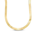 Chaîne collier chevrons en or jaune massif 14K 6 mm, poli brillant