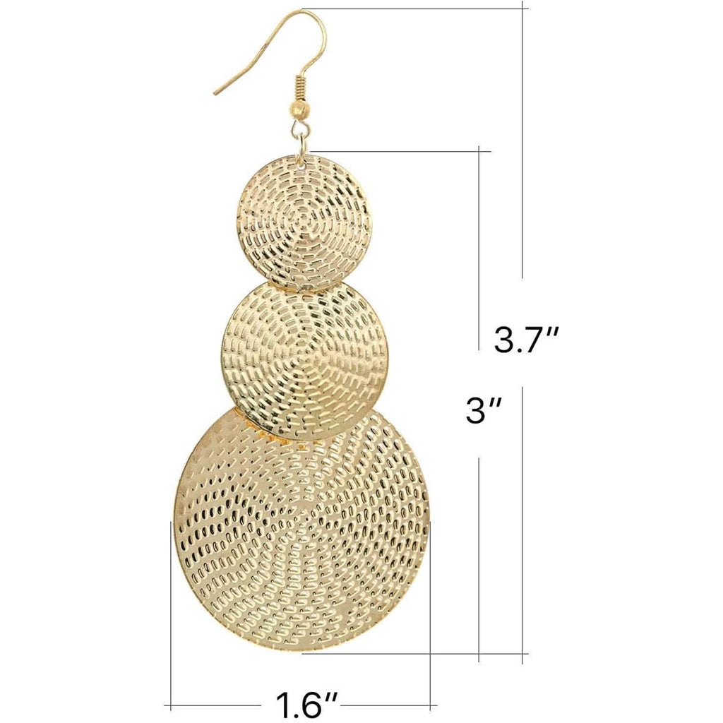 Boucles d'oreilles pendantes en or 14 carats