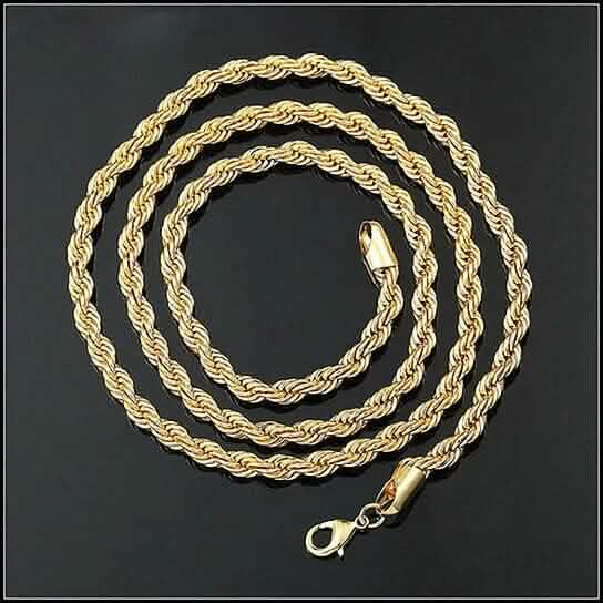 Chaîne torsadée en or 14 carats laminé