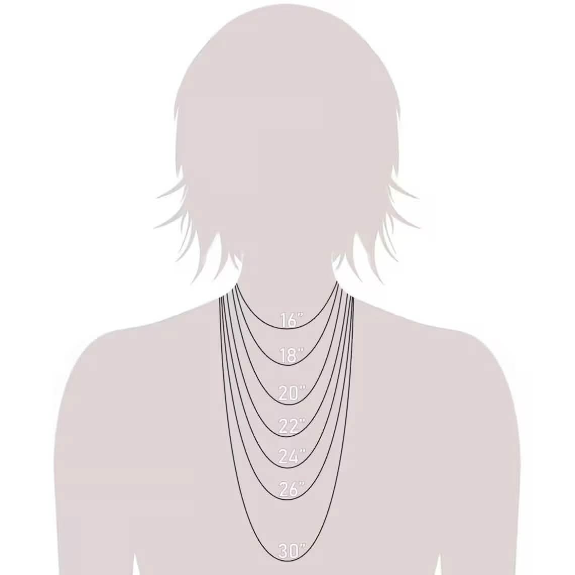 Collier en or massif 14 carats motif chevrons