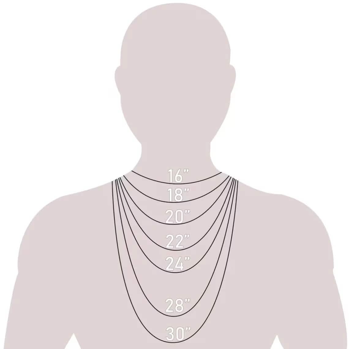 Collier en or massif 14 carats motif chevrons