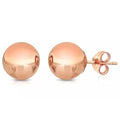 Puces d'oreilles en or rose massif 14 carats