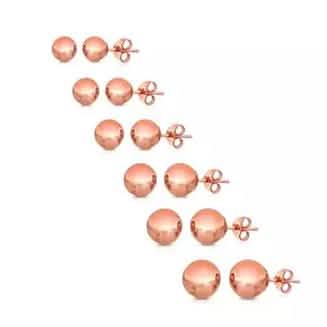 Puces d'oreilles en or rose massif 14 carats
