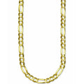 Collier chaîne Figaro épaisse en or jaune massif 14 carats