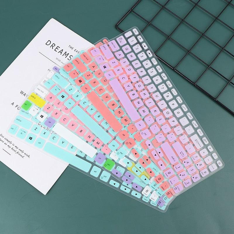 Protège-clavier en silicone de 15,6 pouces pour ordinateur portable, idéal pour les gamers, ajustement parfait