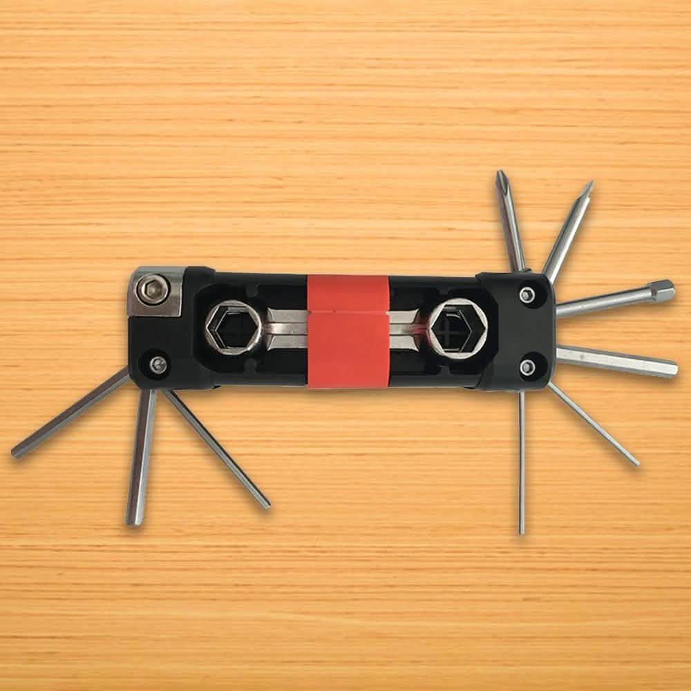 Kit d'outils de vélo de poche multifonction 15-en-1