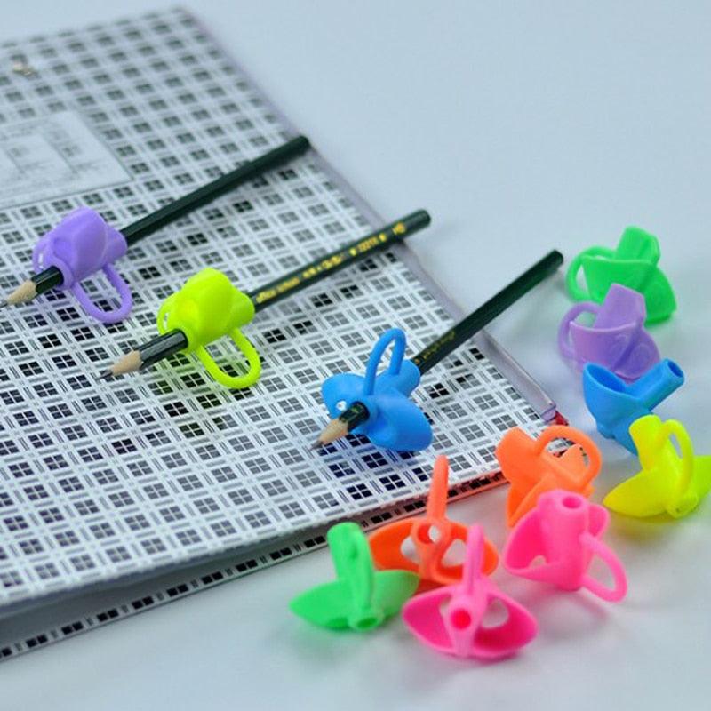 Lot de 15 porte-crayons pour écoliers, enfants, aide à l'apprentissage, support ergonomique en silicone pour stylo, correcteur de posture, outil d'écriture