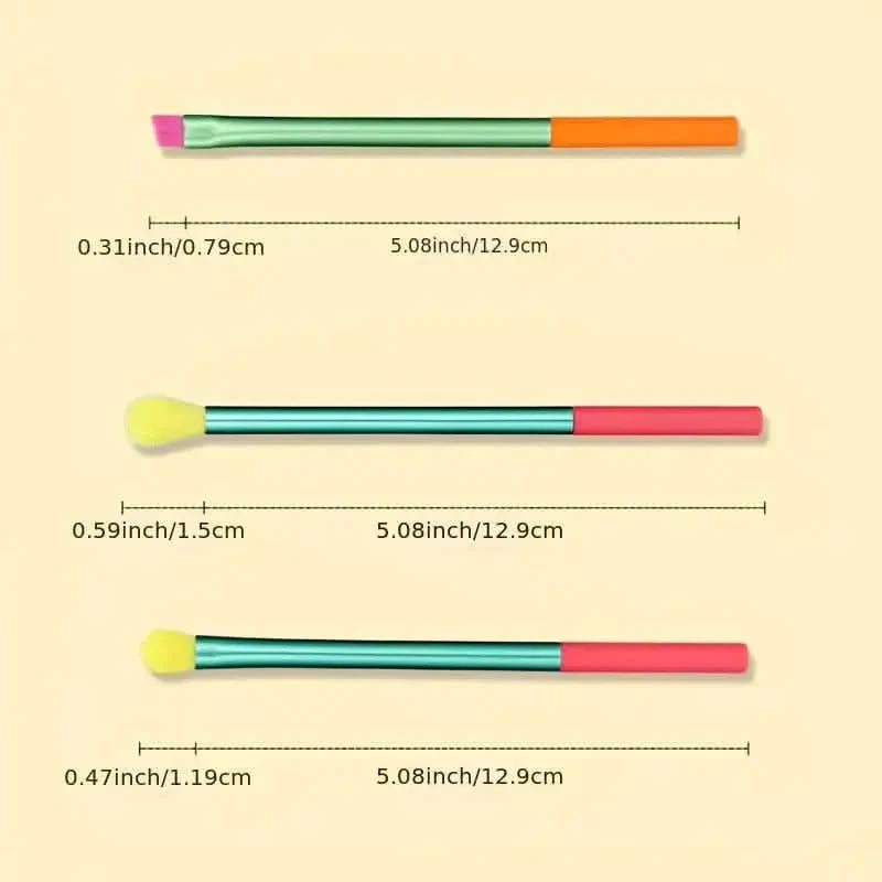 15 pièces : Ensemble de pinceaux de maquillage de haute qualité aux couleurs arc-en-ciel