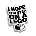 Autocollant de casque de chantier "Step On A Lego"