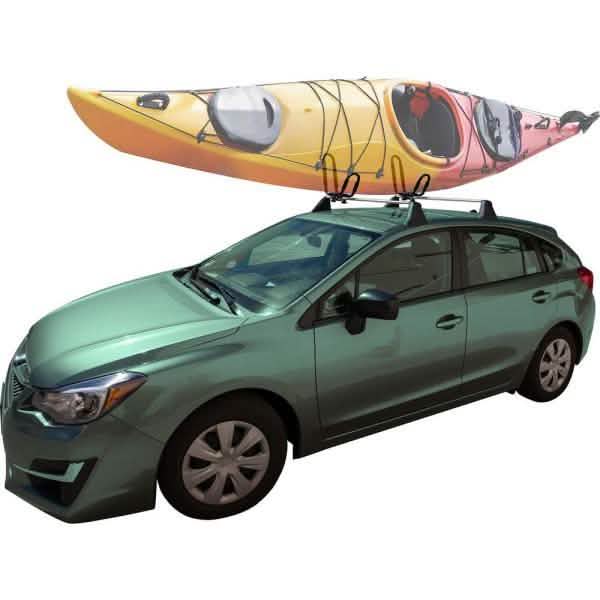 Porte-kayak de toit en acier de type J d'une capacité de 68 kg