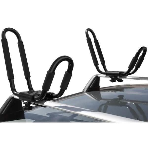 Porte-kayak de toit en acier de type J d'une capacité de 68 kg