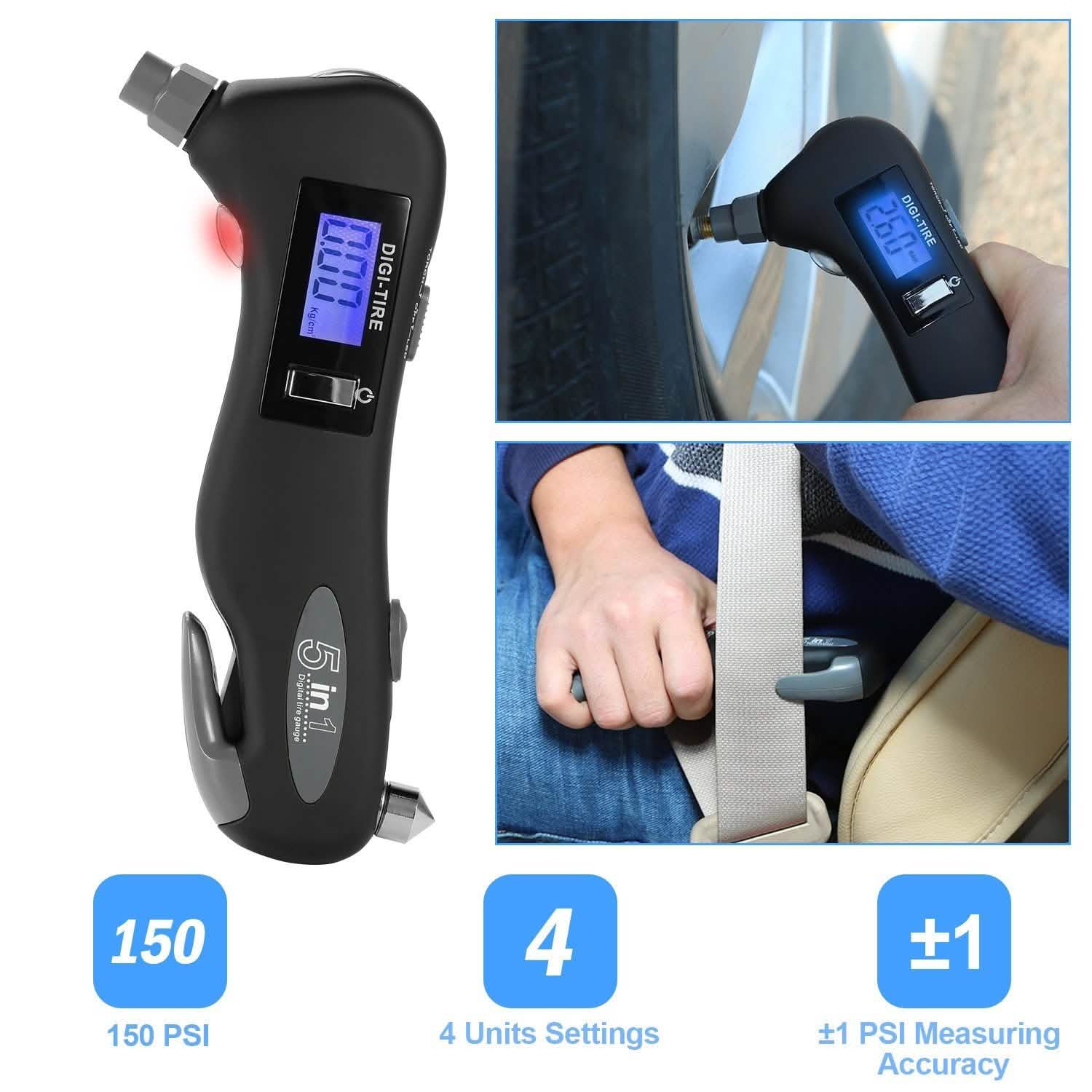 Manomètre numérique pour pneus de voiture 150 PSI