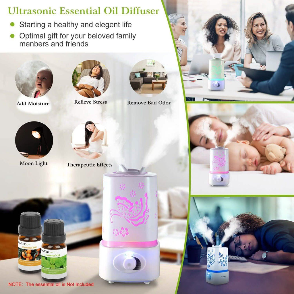 Diffuseur d'huiles essentielles à ultrasons 1500ml