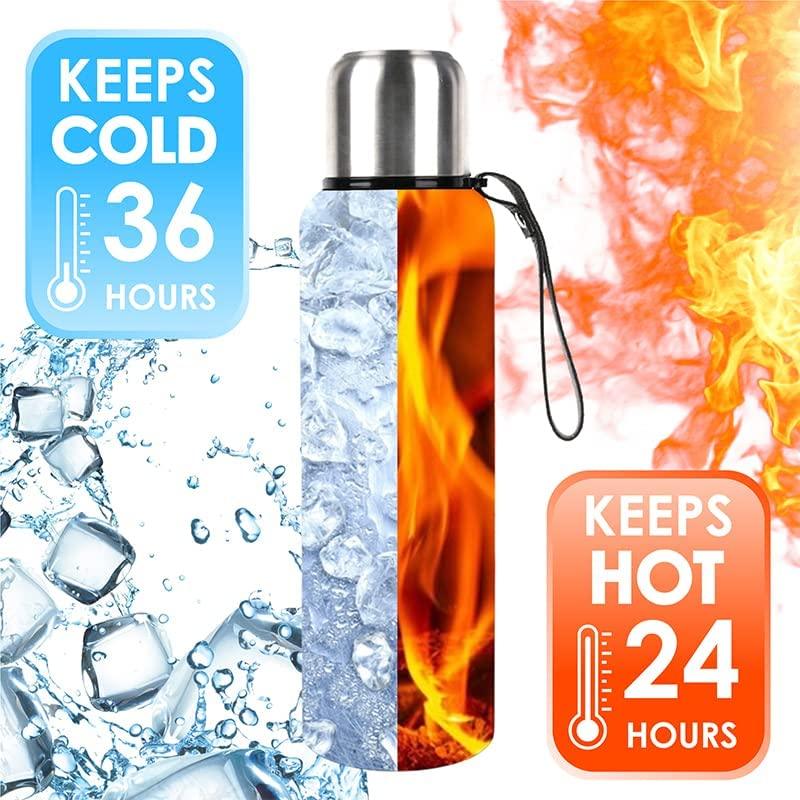 Bouteille d'eau de 1500 ml en acier inoxydable, gourde isotherme, grande capacité, tasse thermique pour le sport et le cyclisme, bouteille sous vide isotherme à large ouverture, sans BPA.