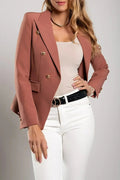 Blazer col classique Caorla, rose ancien