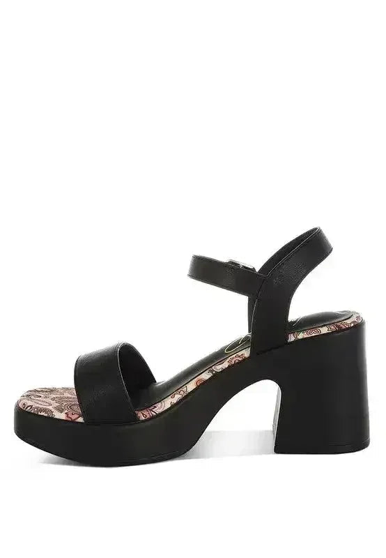 Kolata Talons Plateformes à Boucle en Similicuir