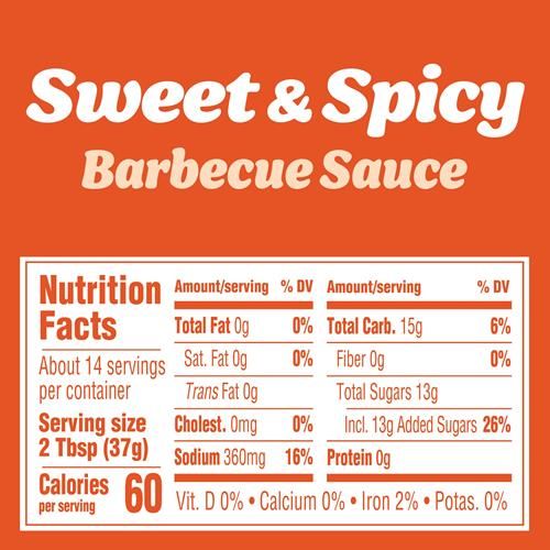 Sauce Barbecue Douce et Épicée Mijotée Kraft (Bouteille de 510 g)