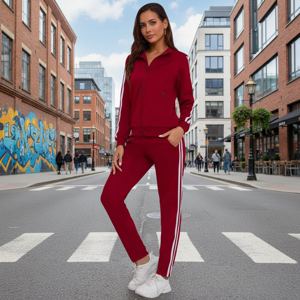 Ensemble de survêtement femme imprimé, avec sweat à capuche à manches longues