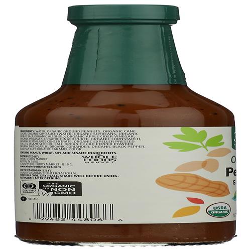 Whole Foods Market, Sauce d'arachide biologique, 10 oz