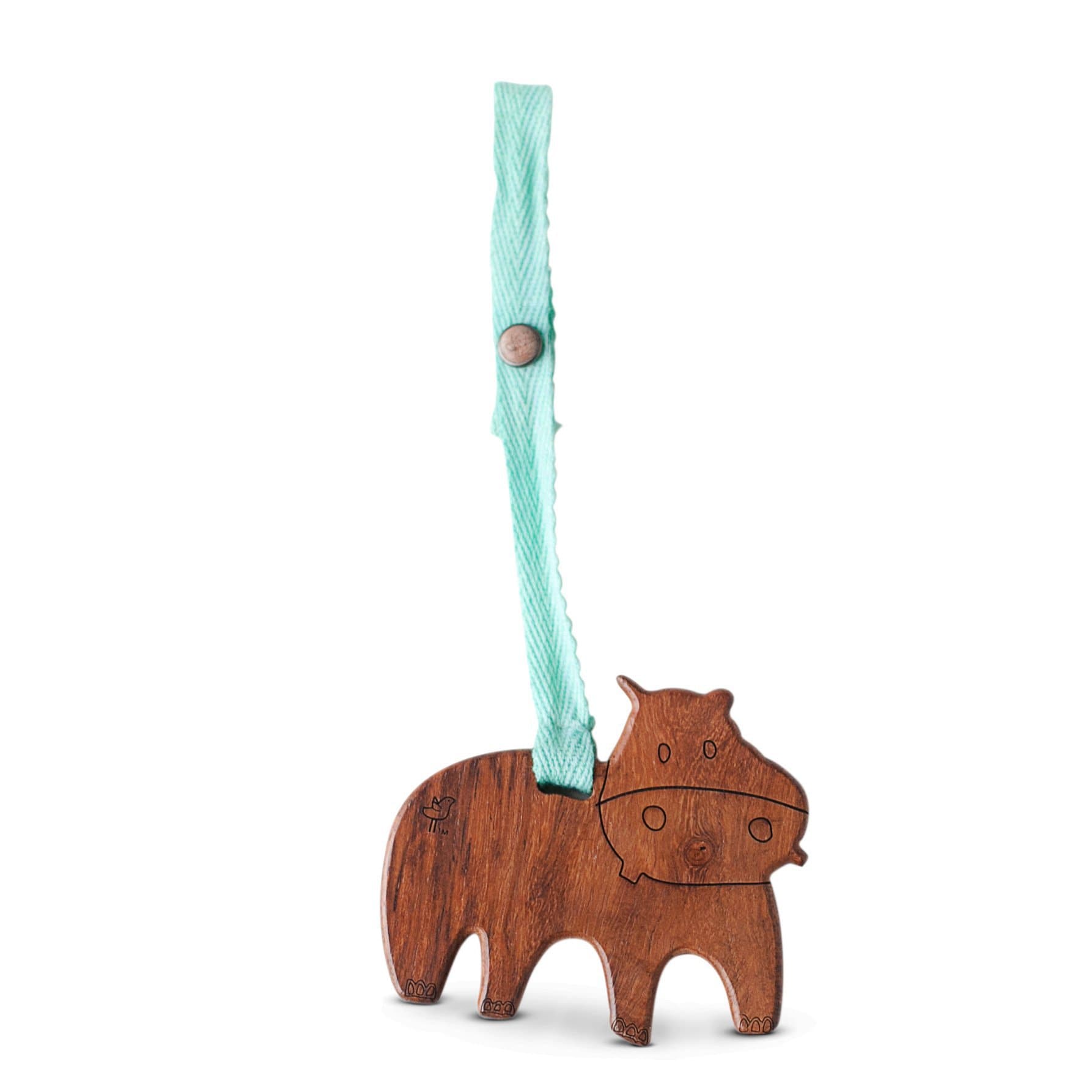 jouet de poussette en bois | Henry l'hippopotame
