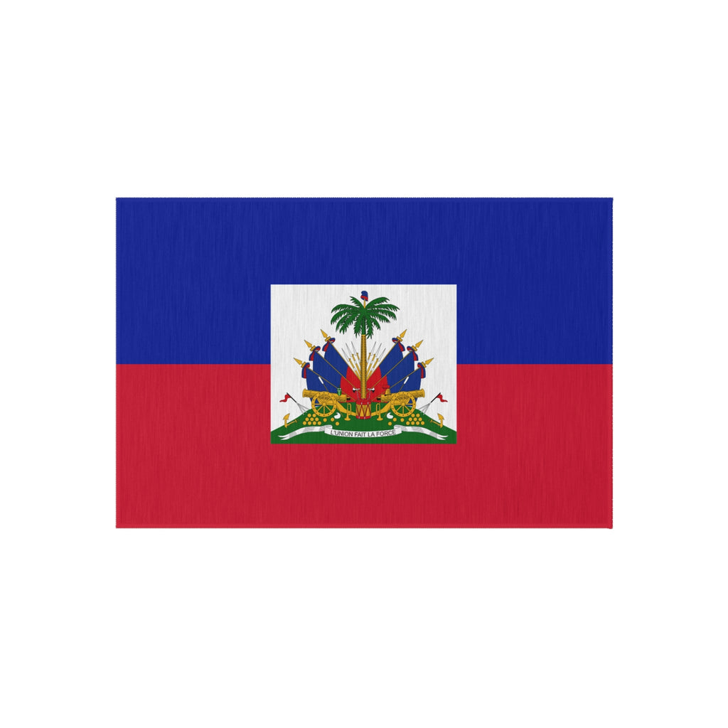Paillasson Antidérapant Extérieur Drapeau d'Haïti | Port-au-Prince | Carrefour | Delmas 73 | 24"x36"