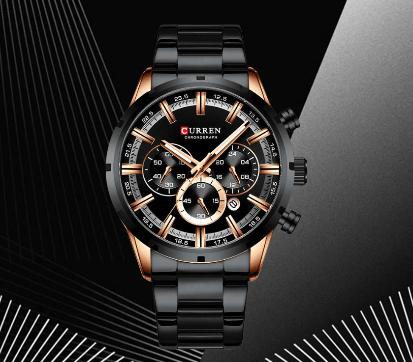 Montre de sport étanche en acier inoxydable pour homme avec chronomètre et affichage de la date spécial, design unique, cadeau parfait