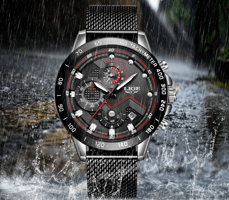 Montre Sport Étanche Homme Avec Bracelet En Acier Inoxydable Design Unique Cadeau Idéal Pour Votre Homme